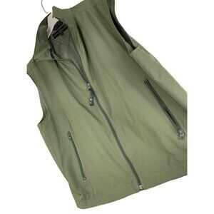 Y2K Tommy Hilfiger Mens XL Green Golf Vest Zip Pockets Vintage RN10212